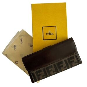 Authentic Vintage Fendi Zucca Jacquard Wallet